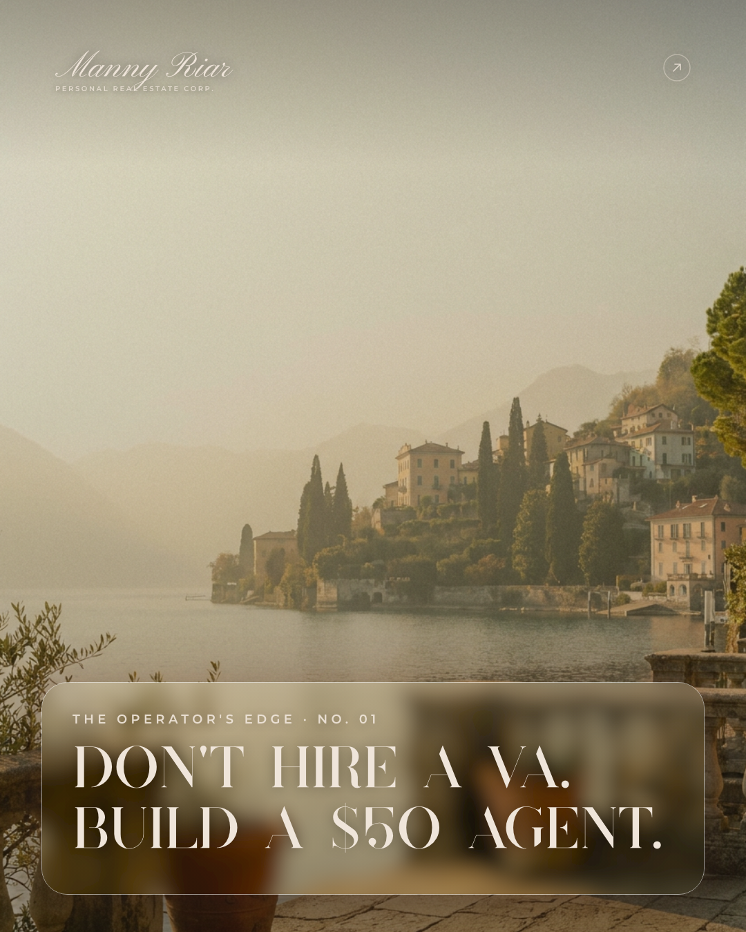 Carousel cover: don't hire a VA. Build an agent.